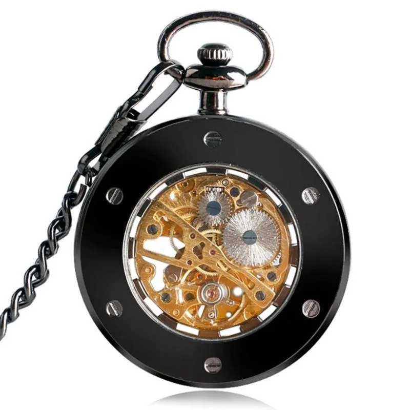 View 4 — Antique-style steampunk pocket watch — skeleton