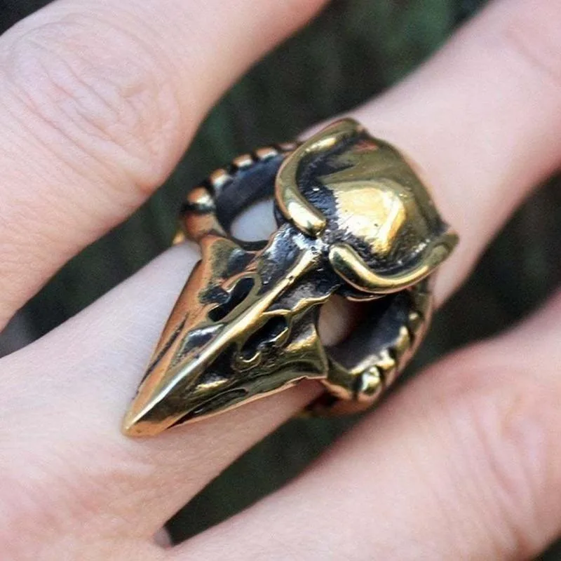 View 3 — Steampunk ring — raven Bronze