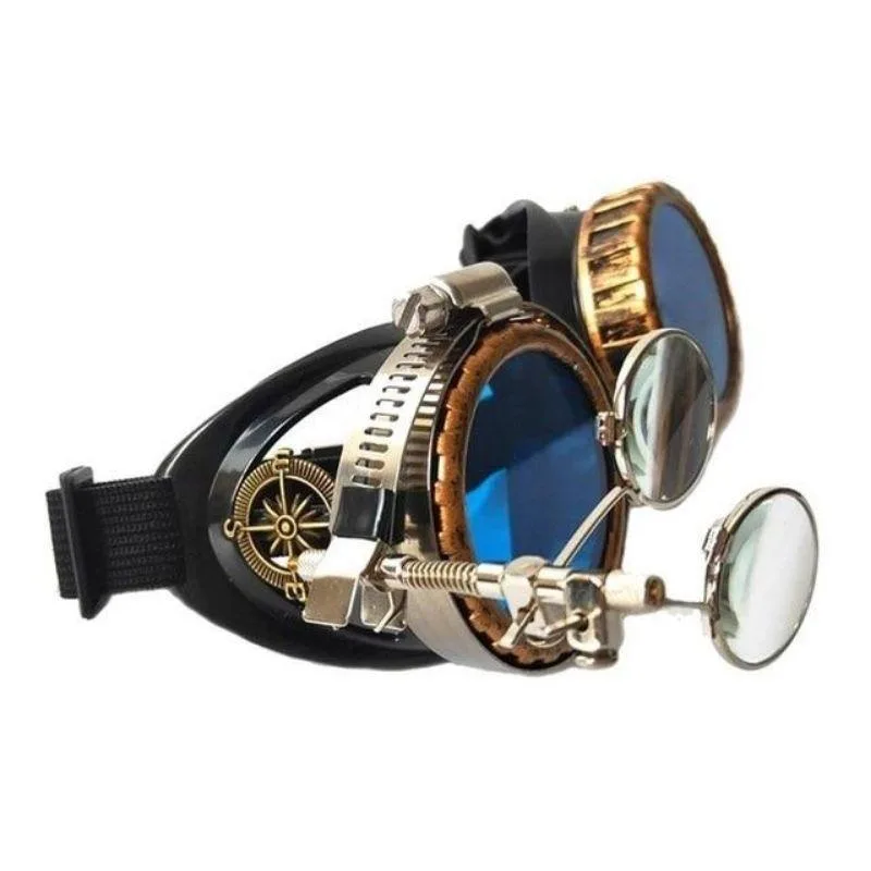View 2 — Retro steampunk glasses — futuristic