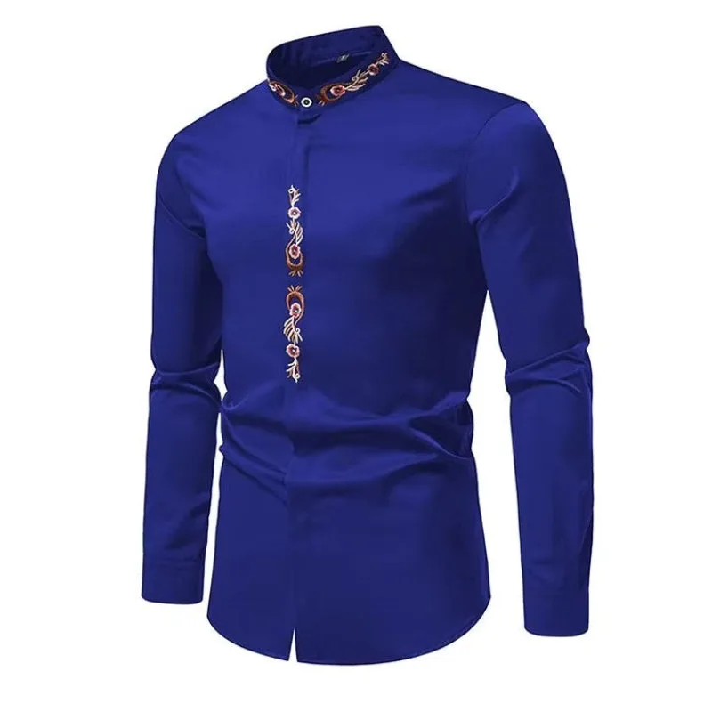View 10 — Steampunk shirt — mandarin collar embroidered