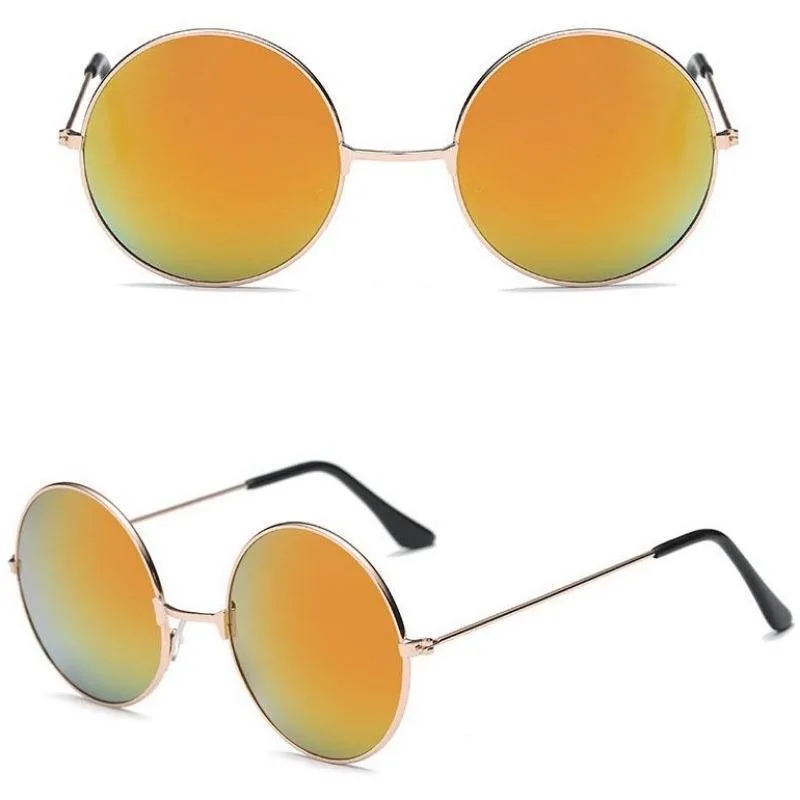 Women’s vintage-style steampunk sunglasses — round
