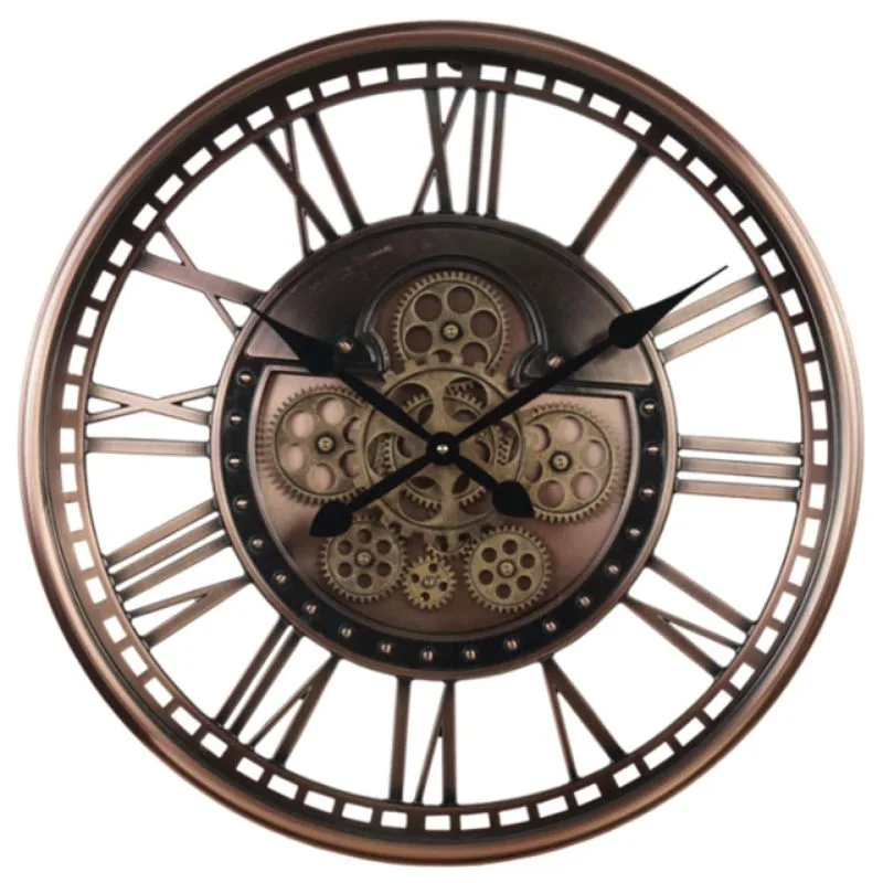 View 2 — Vintage-style steampunk clock — visible movement