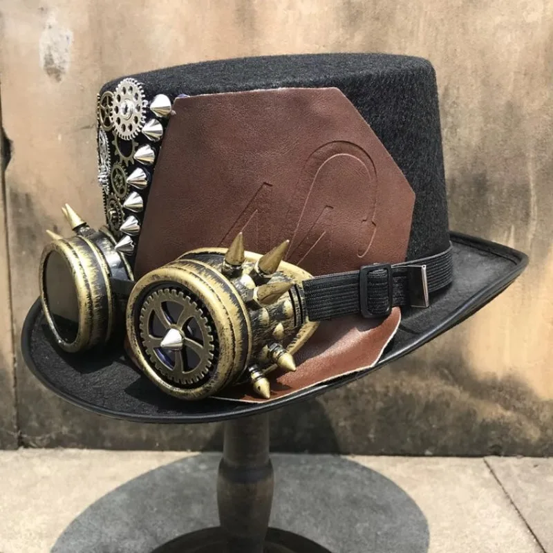 View 5 — Steampunk top hat — Hat low