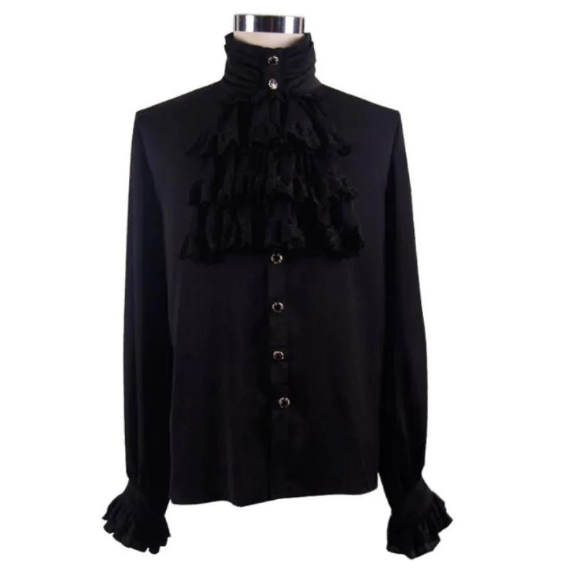 View 4 — Men’s steampunk shirt — cravat black