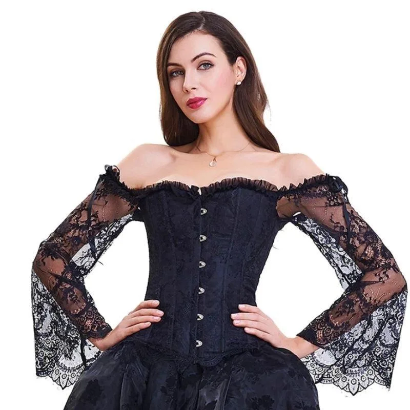 View 2 — Steampunk dress — evening black