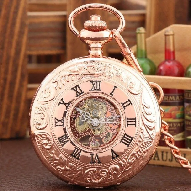 View 3 — Women’s mechanical steampunk pocket watch
