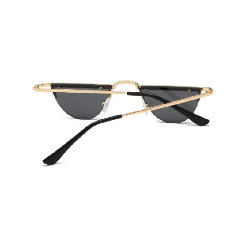 View 9 — Vintage-style steampunk sunglasses — half moon