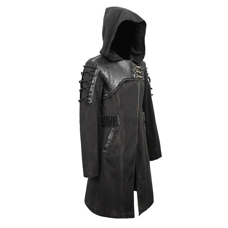 View 2 — Steampunk jacket — Trench Coat hood