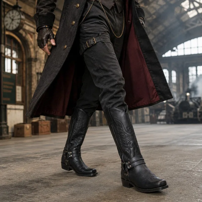 View 8 — Men’s steampunk boots — Cowboy