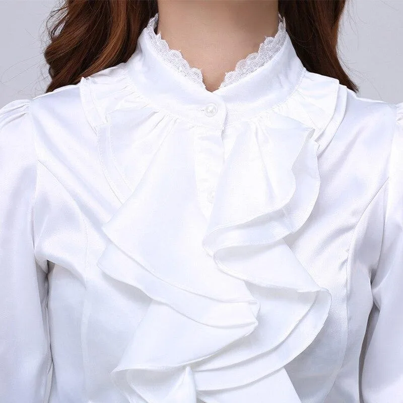 View 4 — Women’s steampunk blouse — collar cravat