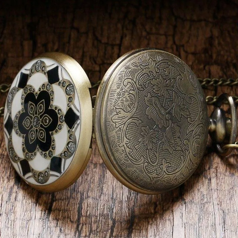 View 2 — Steampunk pocket watch — flowers