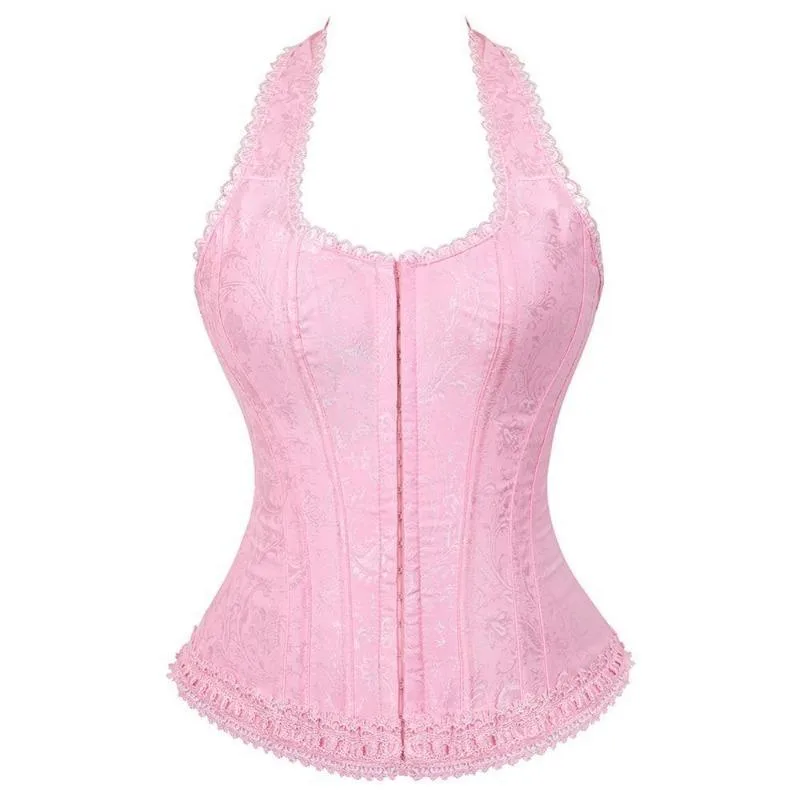Vintage-style steampunk corset — pink
