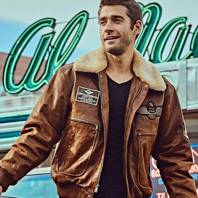 View 9 — Steampunk jacket — aviator leather