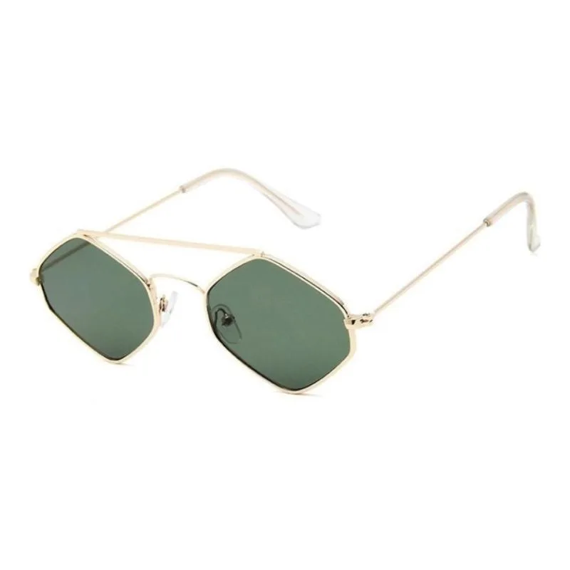 View 3 — Women’s steampunk sunglasses — hexagonal