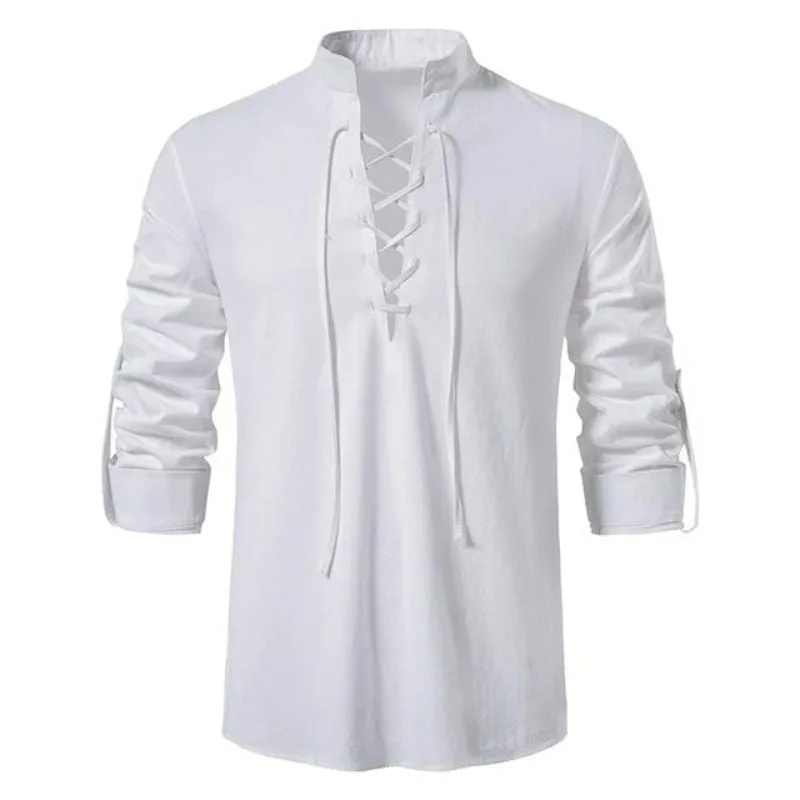 View 10 — Men’s steampunk shirt — collar lace