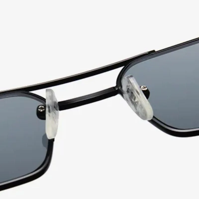 View 8 — Vintage-style steampunk sunglasses — rectangular