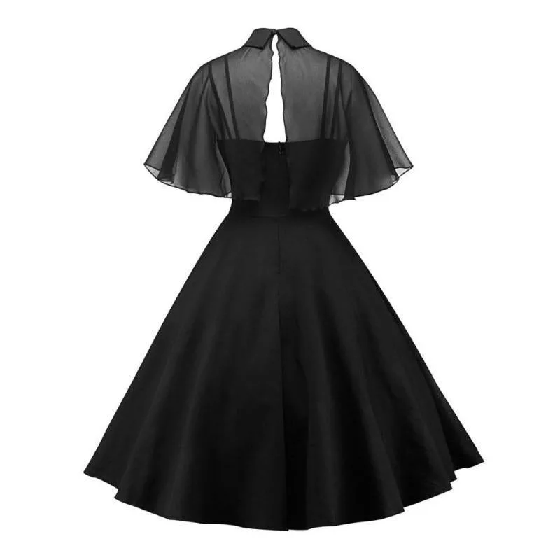 View 2 — Vintage-style steampunk dress — black