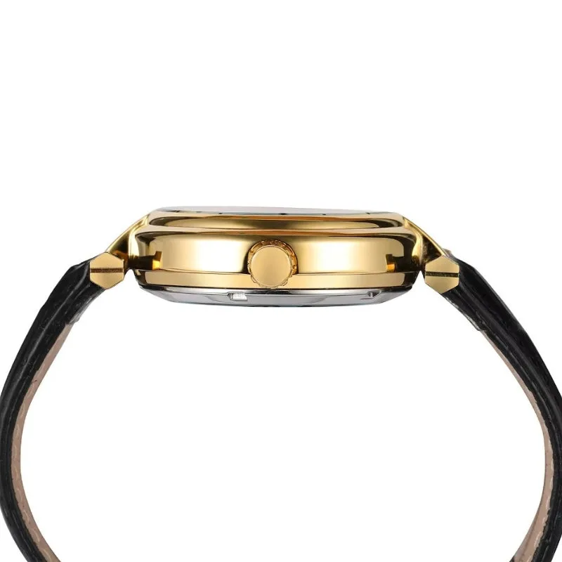 View 4 — Women’s steampunk skeleton watch — bracelet leather