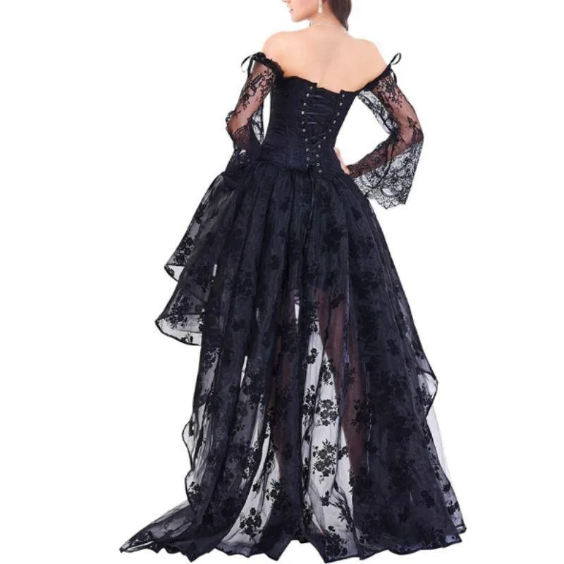 View 4 — Steampunk dress — evening black