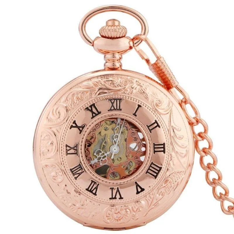 Women’s mechanical steampunk pocket watch