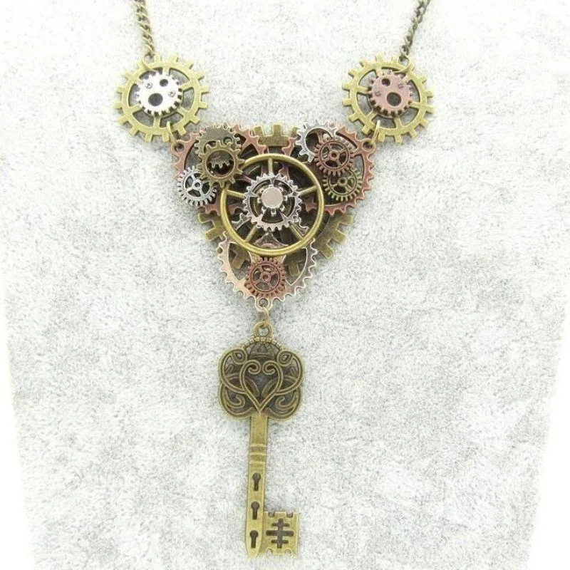 View 3 — Steampunk necklace — key
