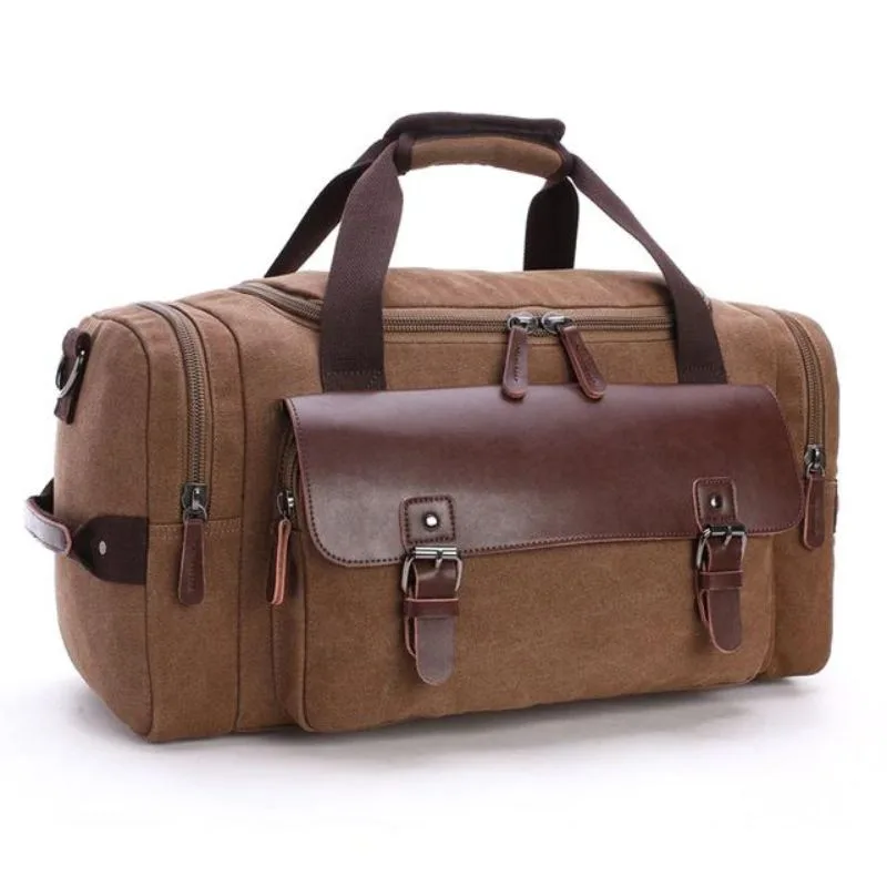 View 4 — Vintage-style steampunk bag — travel canvas