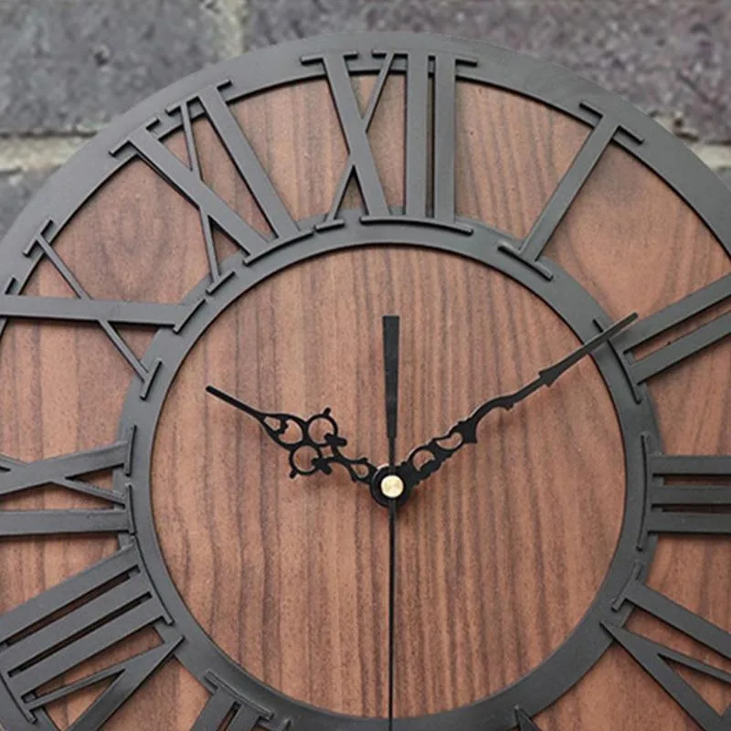 View 3 — Industrial steampunk clock — wood