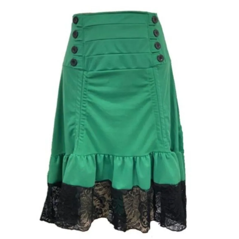 Steampunk skirt — green