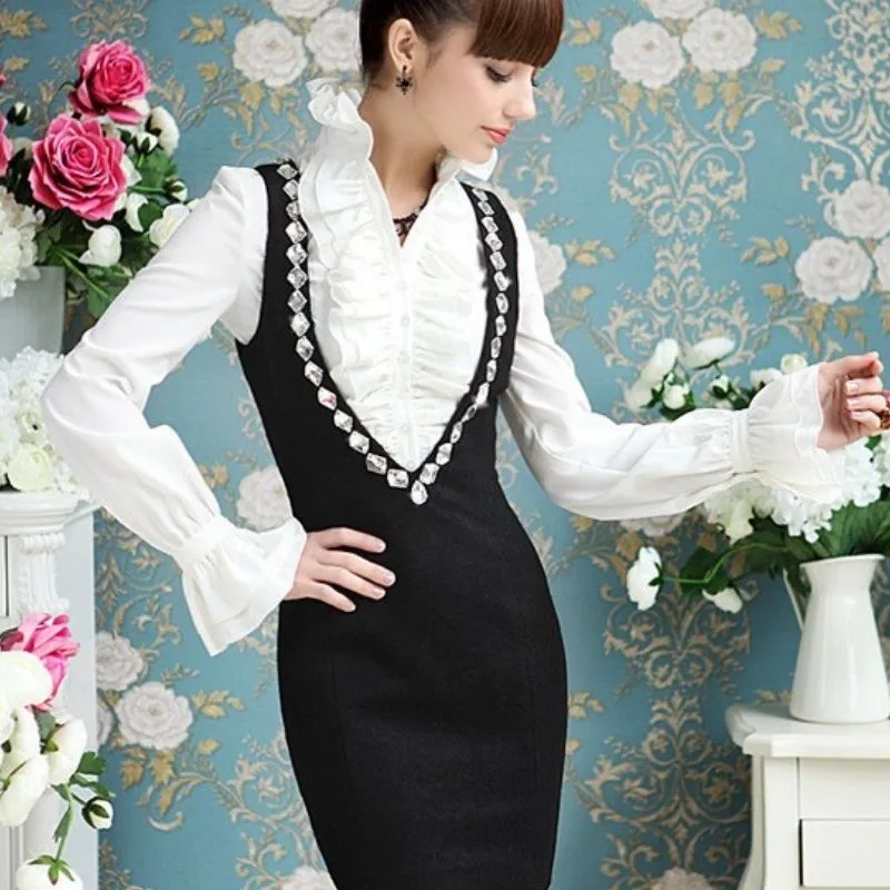View 5 — Women’s steampunk shirt — white