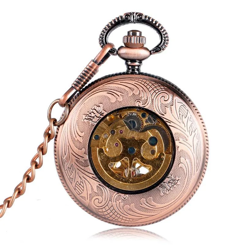 View 5 — Steampunk pocket watch — gold colour pink
