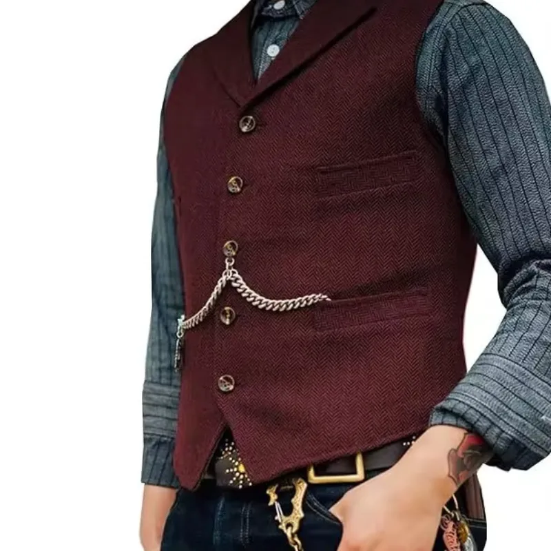 View 7 — Men’s steampunk waistcoat — sleeveless