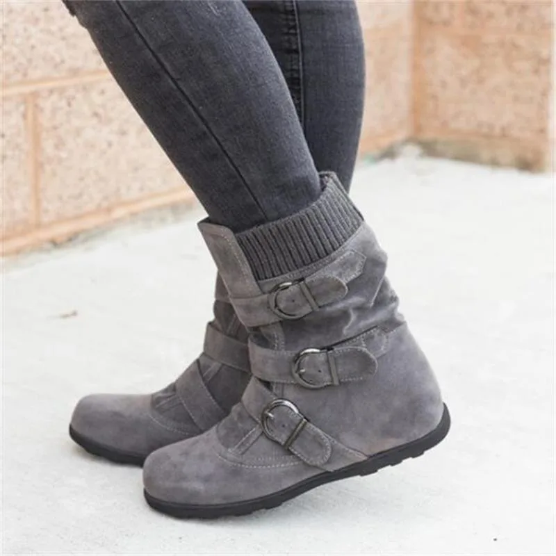View 2 — Women’s steampunk ankle boots — warm