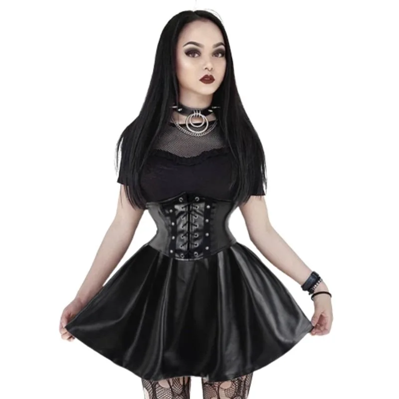 View 2 — Steampunk skirt — PU faux leather size high