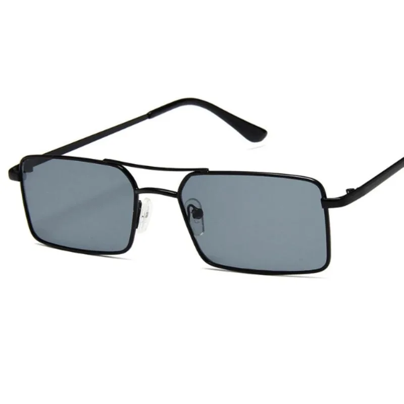 Vintage-style steampunk sunglasses — rectangular
