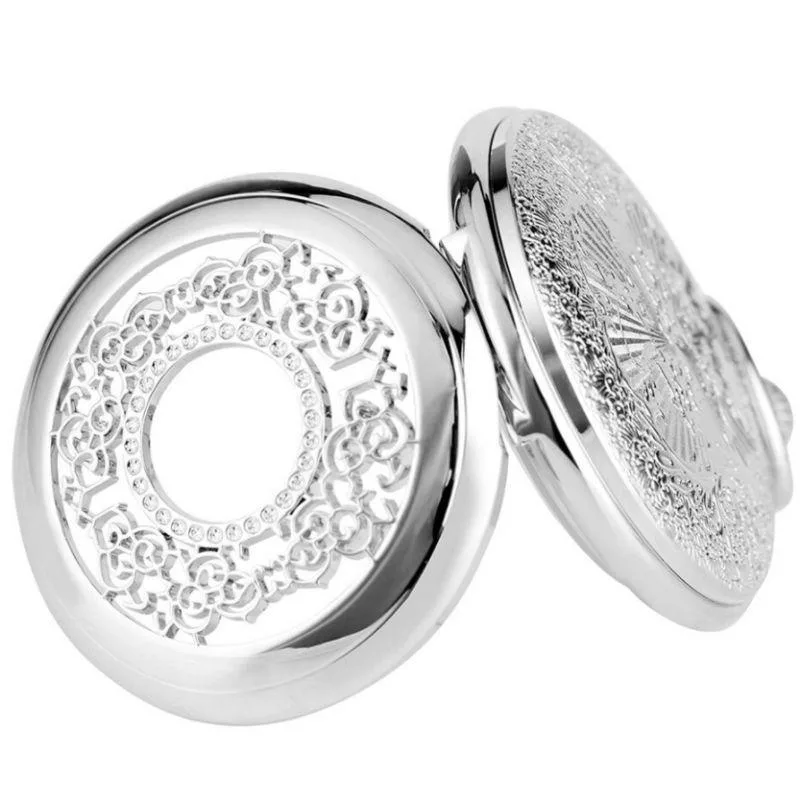 View 4 — Women’s steampunk watch — pocket pendant silver-coloured