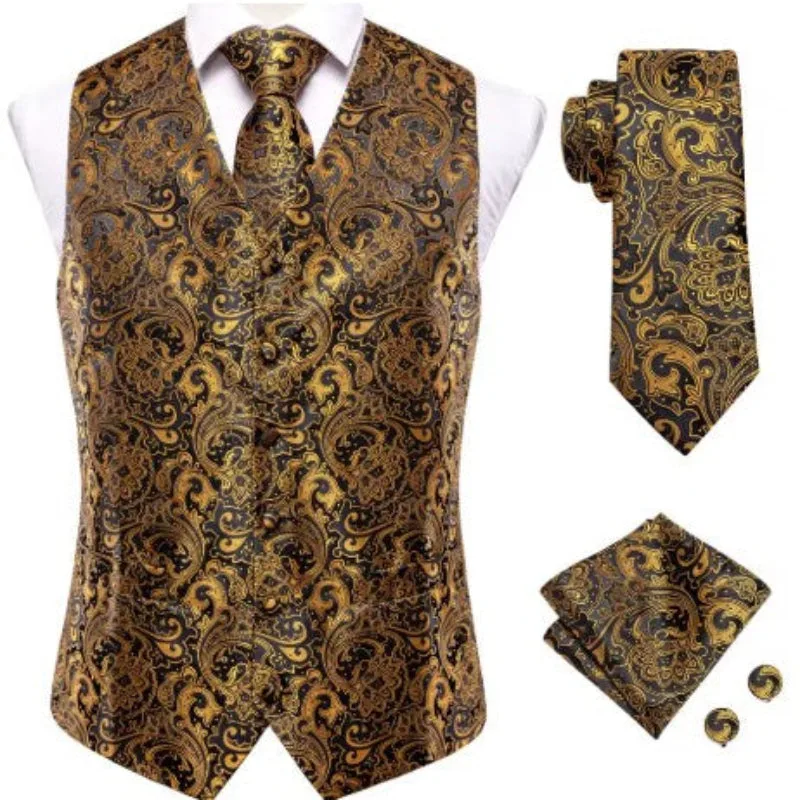 Men’s steampunk waistcoat — costume gold-coloured