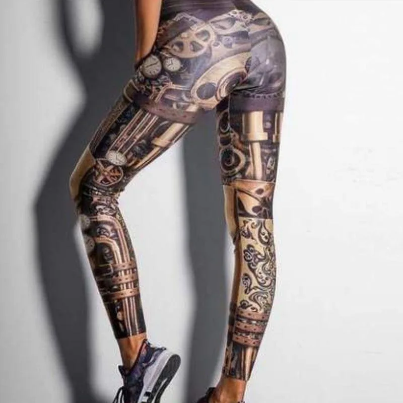 View 2 — Steampunk cog — Legging