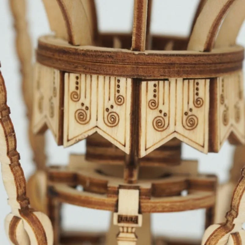 View 3 — Steampunk model kit — hot air balloon wood