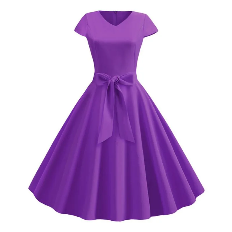 Vintage-style steampunk dress — purple