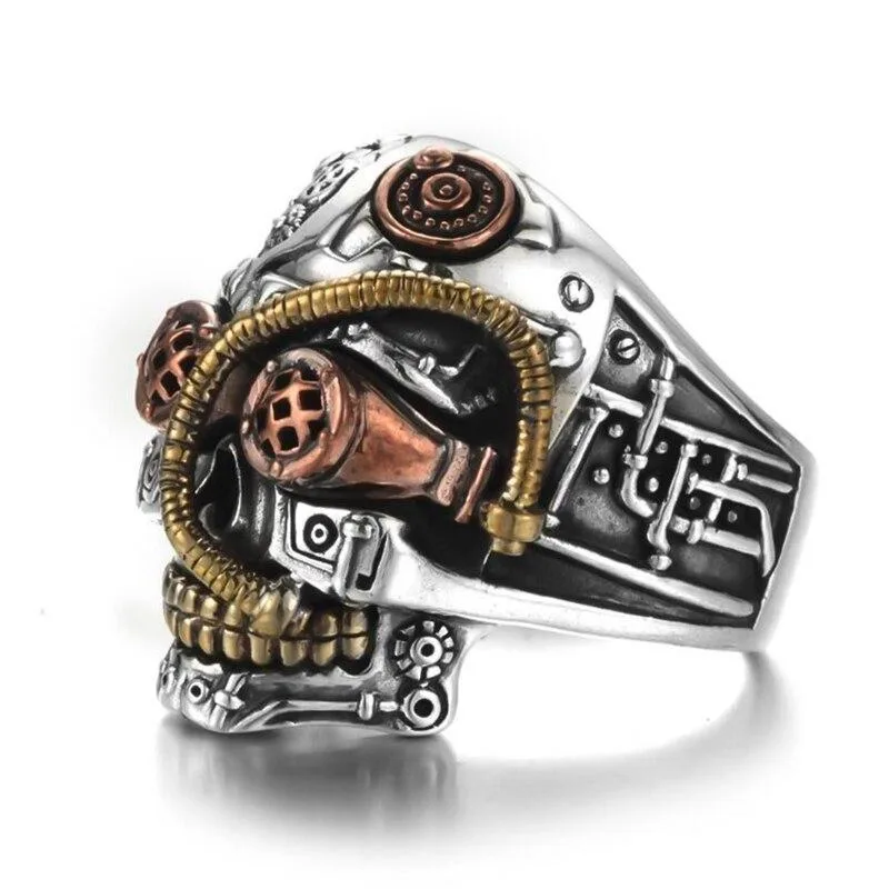 View 2 — Steampunk ring — Skull