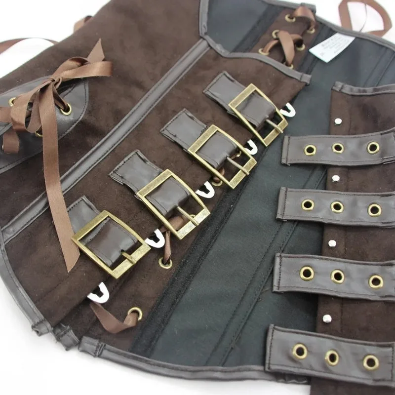 View 5 — Steampunk corset — faux leather