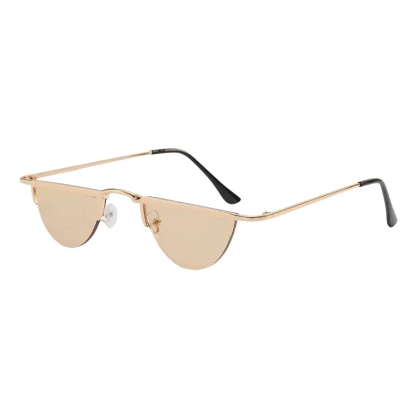 View 4 — Vintage-style steampunk sunglasses — half moon