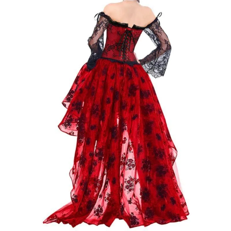 View 2 — Steampunk dress — red