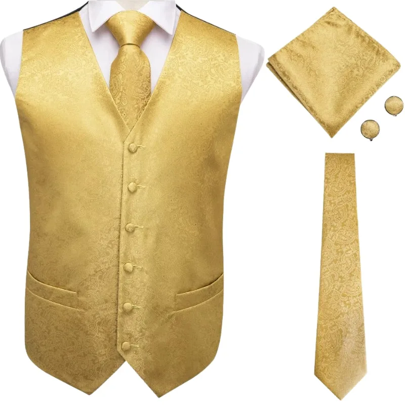 Men’s steampunk waistcoat — costume yellow