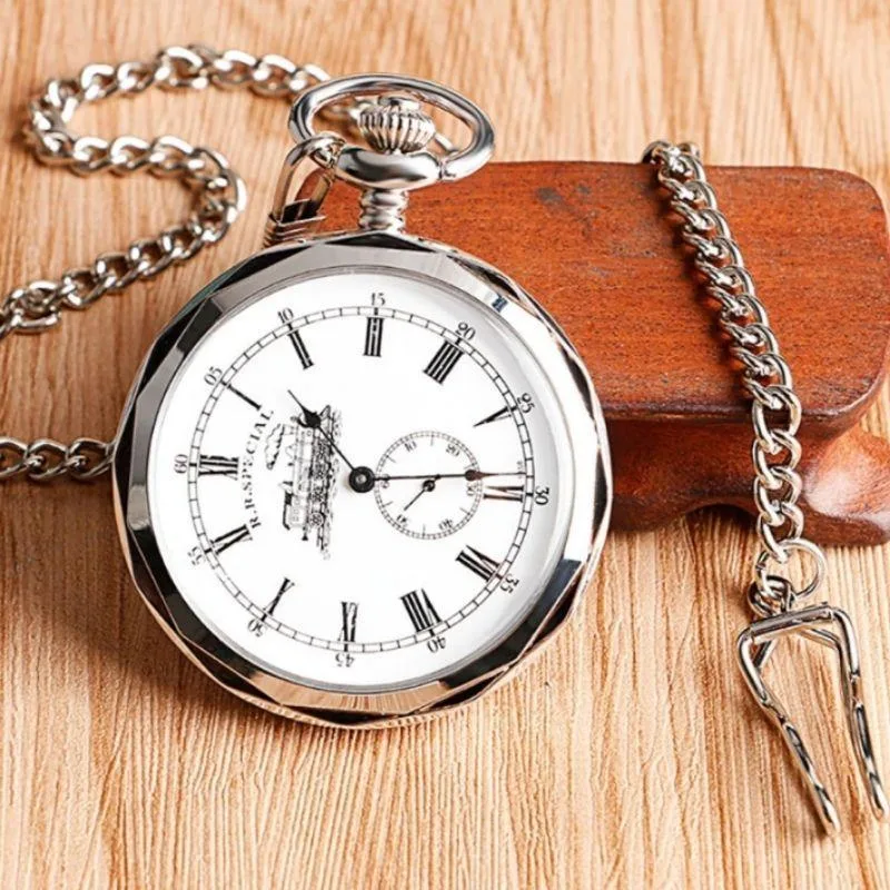 View 4 — Antique-style steampunk pocket watch — hunter