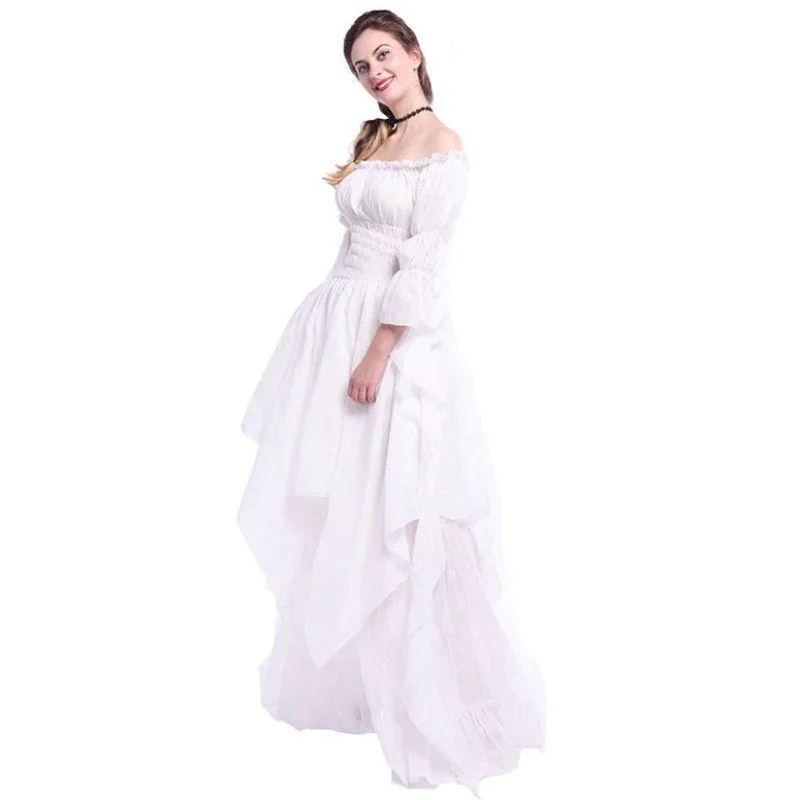View 2 — Victorian steampunk dress — white