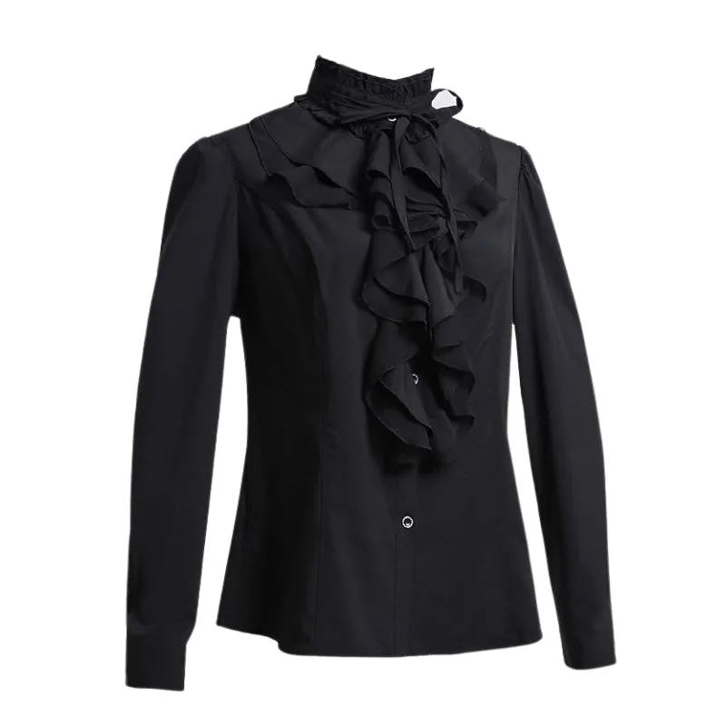 Women’s steampunk shirt — black