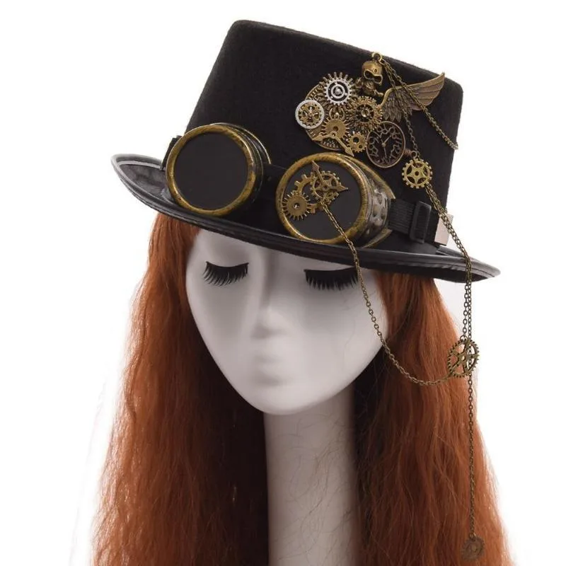 View 2 — Steampunk hat — glasses