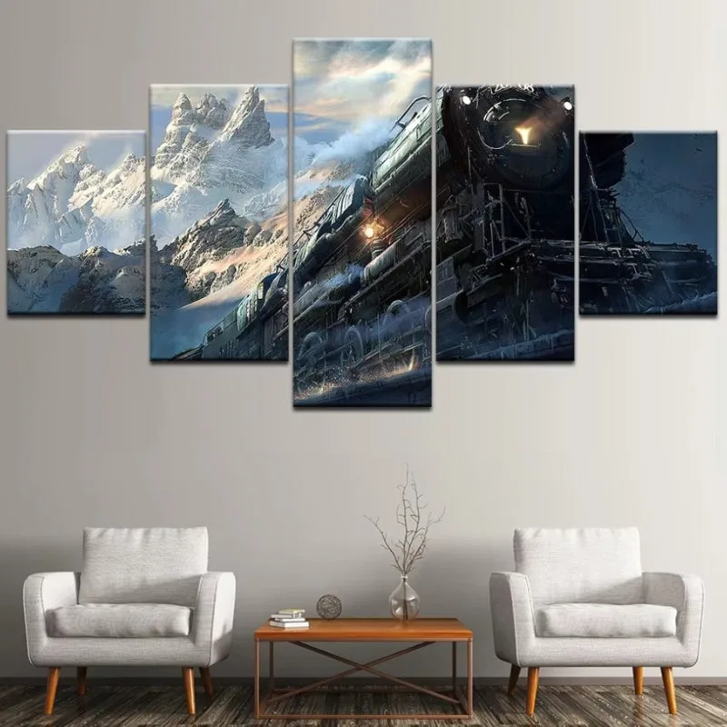 View 3 — Steampunk wall art — train steam