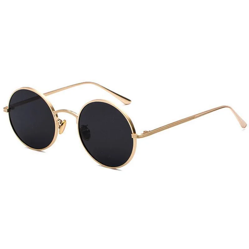View 3 — Vintage-style steampunk sunglasses — round